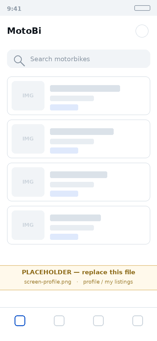 The MotoBi sign-in screen with the Continue with Google button.